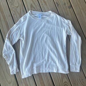Magaschoni Women's Crewneck Sweatshirt Cream Long Sleeve Size Small